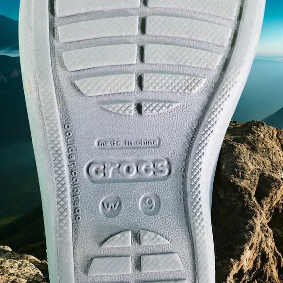 Crocs Women's 9 Blue Slip On Comfort Sandals Shoes 12441 - Picture 8 of 8